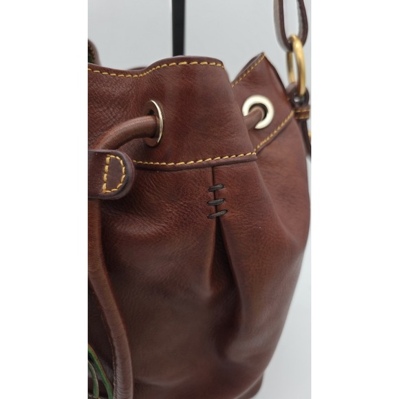 Dooney‎ And Bourke Large Forentine Bucket Purse Chestnut Pre Loved #0273 - Picture 5 of 16